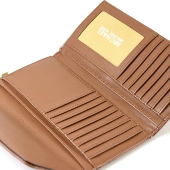 NEW Michael Kors Jet Set Travel Large Quilted Leather Trifold Wallet Luggage NWT - Picture 4 of 6